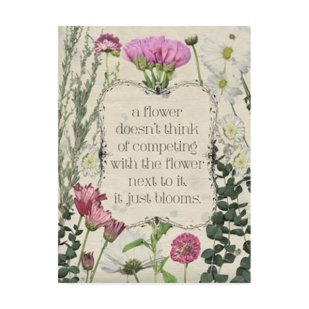 Grace Popp 'Pressed Floral Quote Iii' Canvas Art,18x24